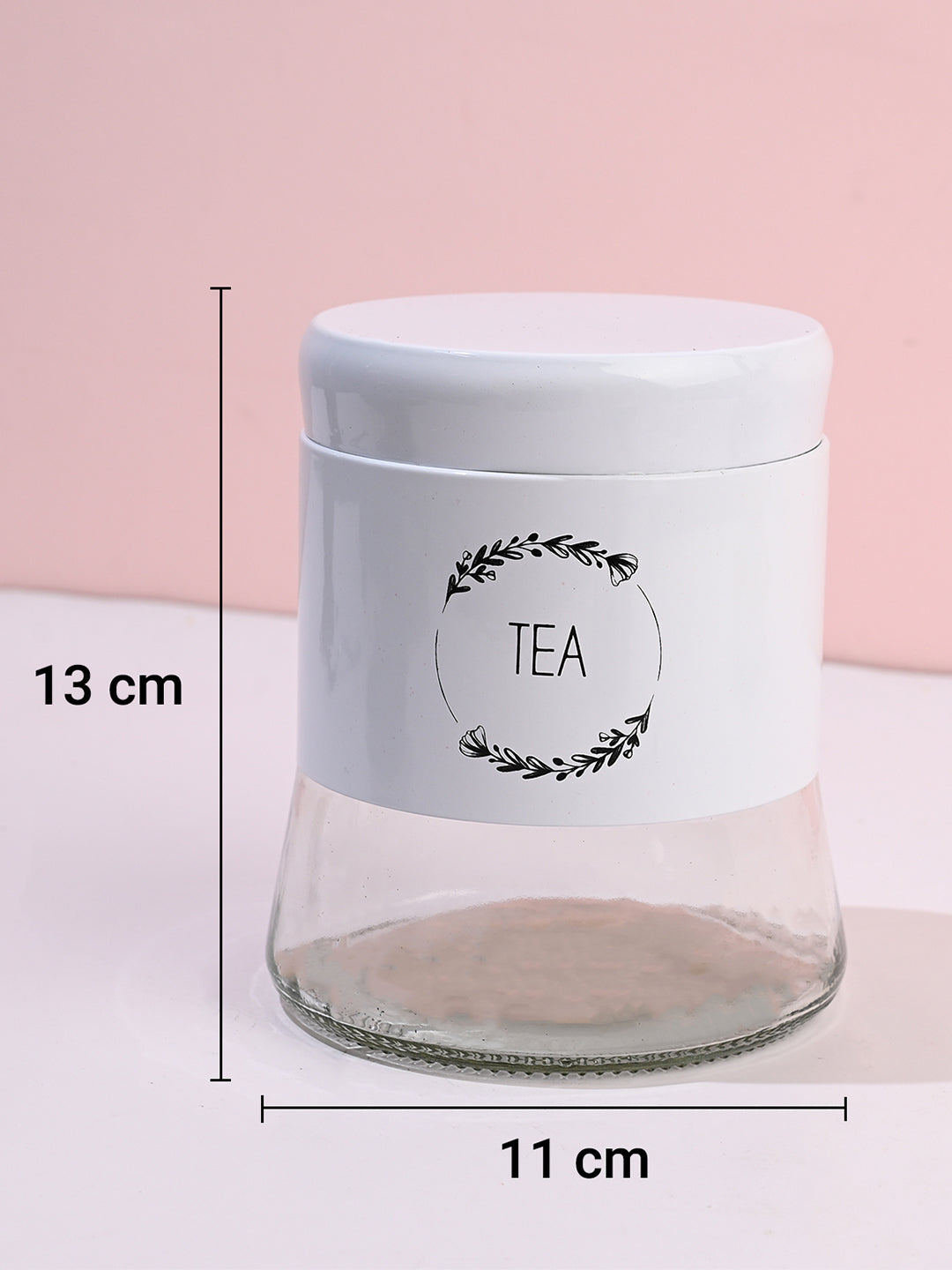 White Coffee, Tea & Sugar Jar Set Of 3, Each 600mL