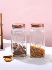 Pack Of 2 Glass Jar Set, 1500mL Each