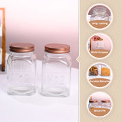 Pack Of 2 Glass Jar Set, 1100mL Each