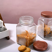 Pack Of 2 Glass Jar Set, 1100mL Each