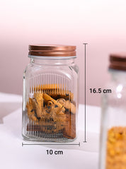 Pack Of 2 Glass Jar Set, 1100mL Each