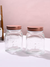 Pack Of 2 Glass Jar Set, 900mL Each