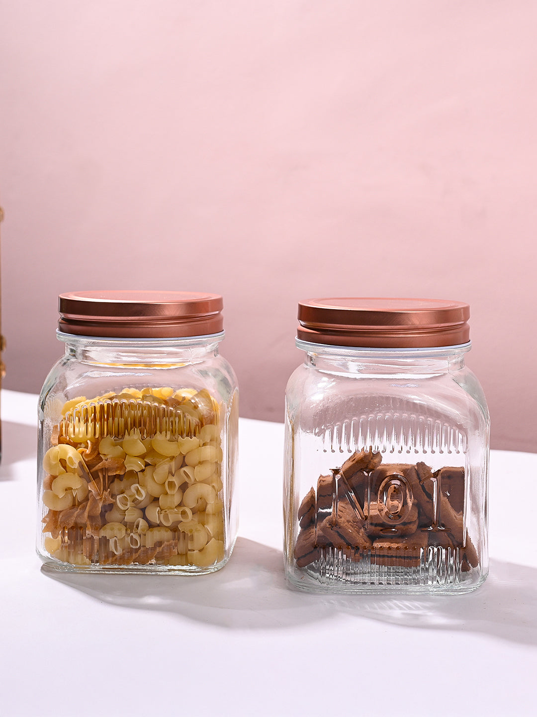 Pack Of 2 Glass Jar Set, 900mL Each