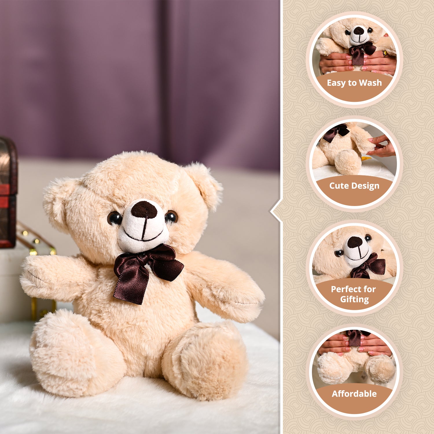 Toys Teddy Bear with Neck Bow