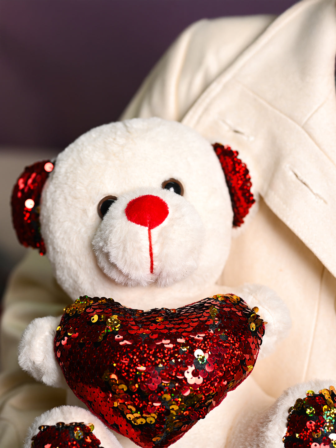 Smart Teddy Bear With Red Heart