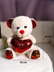 Smart Teddy Bear With Red Heart