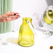 VON CASA Yellow Cylindrical Glass T-Light Holder