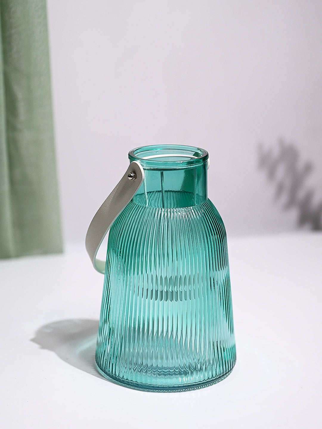 VON CASA Blue Cylindrical Glass T-Light Holder