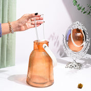 VON CASA Orange Cylindrical Glass T-Light Holder