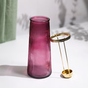 VON CASA Purple Cone Glass T-Light Holder