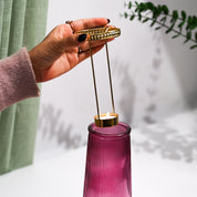 VON CASA Purple Cone Glass T-Light Holder
