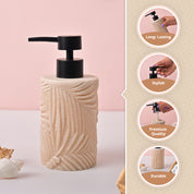 VON CASA Off-White & Black Polyresin Soap Dispenser