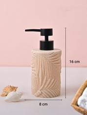 VON CASA Off-White & Black Polyresin Soap Dispenser