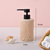 VON CASA Off-White & Black Polyresin Soap Dispenser