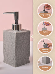 VON CASA Grey Polyresin Soap Dispenser