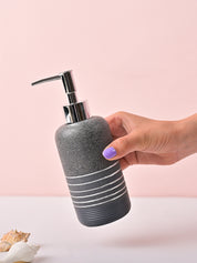 VON CASA Grey Polyresin Soap Dispenser – Sleek & Durable