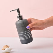 VON CASA Grey Polyresin Soap Dispenser – Sleek & Durable