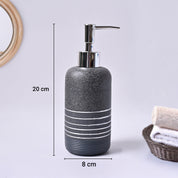 VON CASA Grey Polyresin Soap Dispenser – Sleek & Durable