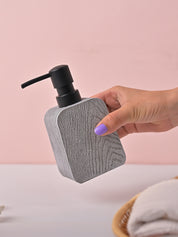 VON CASA Grey Polyresin Soap Dispenser – Modern Design