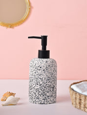 VON CASA White & Black Polyresin Soap Dispenser