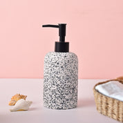 VON CASA White & Black Polyresin Soap Dispenser