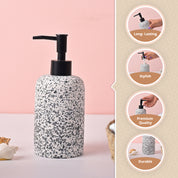 VON CASA White & Black Polyresin Soap Dispenser