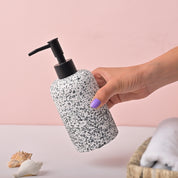 VON CASA White & Black Polyresin Soap Dispenser