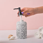 VON CASA White & Black Polyresin Soap Dispenser