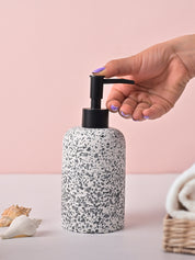 VON CASA White & Black Polyresin Soap Dispenser