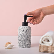VON CASA White & Black Polyresin Soap Dispenser