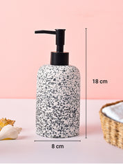 VON CASA White & Black Polyresin Soap Dispenser