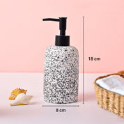 VON CASA White & Black Polyresin Soap Dispenser