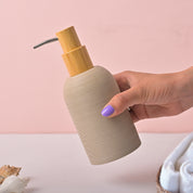 VON CASA Grey Polyresin Soap Dispenser – Elegant Finish