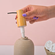 VON CASA Grey Polyresin Soap Dispenser – Elegant Finish