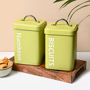 Matte Mint Green Biscuits & Namkeen Storage Jar