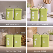 Matte Mint Green Biscuits & Namkeen Storage Jar