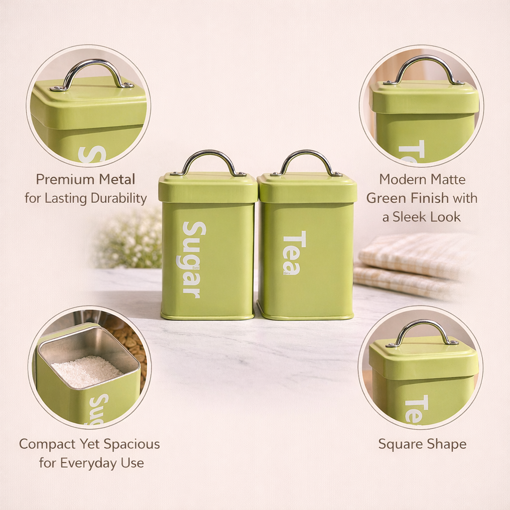 Matte Mint Green Biscuits & Namkeen Storage Jar