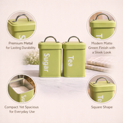 Matte Mint Green Biscuits & Namkeen Storage Jar