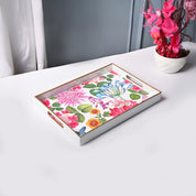 VON CASA Multicolour Large Floral Design Serving Tray