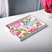 VON CASA Multicolour Large Floral Design Serving Tray
