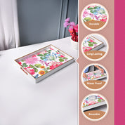 VON CASA Multicolour Large Floral Design Serving Tray