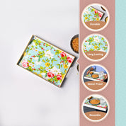 VON CASA Multicolour Floral Large Serving Tray