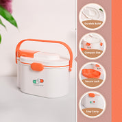 VON CASA Orange White Plastic First Aid Box