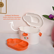 VON CASA Orange White Plastic First Aid Box