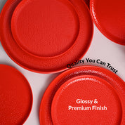 Red Hammered Melamine Dinner Set – 12 Pcs