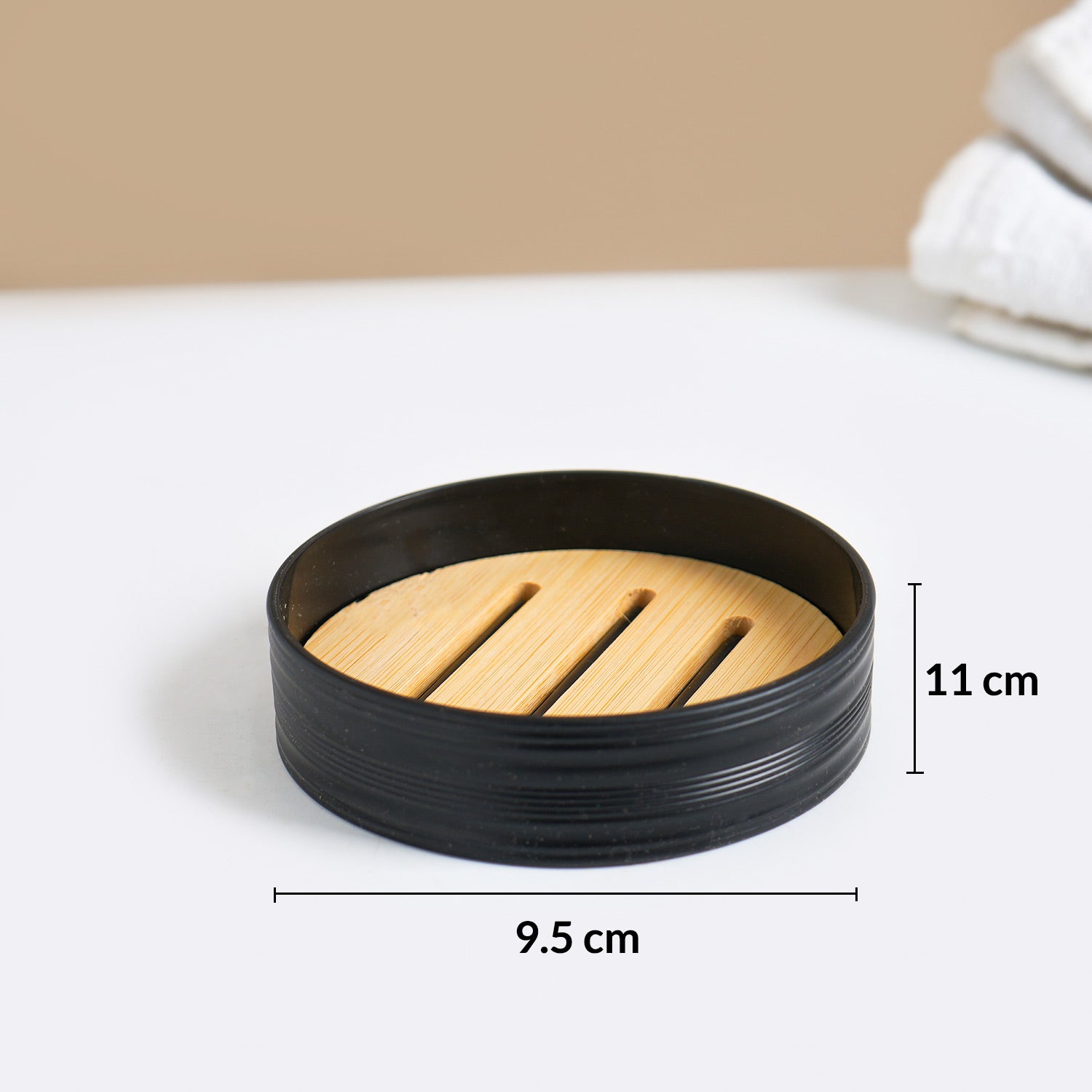 MARKET99 Plain White Plastic & Bamboo with Matte Finish