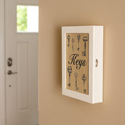 MARKET99 Brown MDF Key Bo x  with Key Print Design