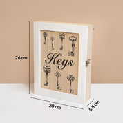 MARKET99 Brown MDF Key Bo x  with Key Print Design