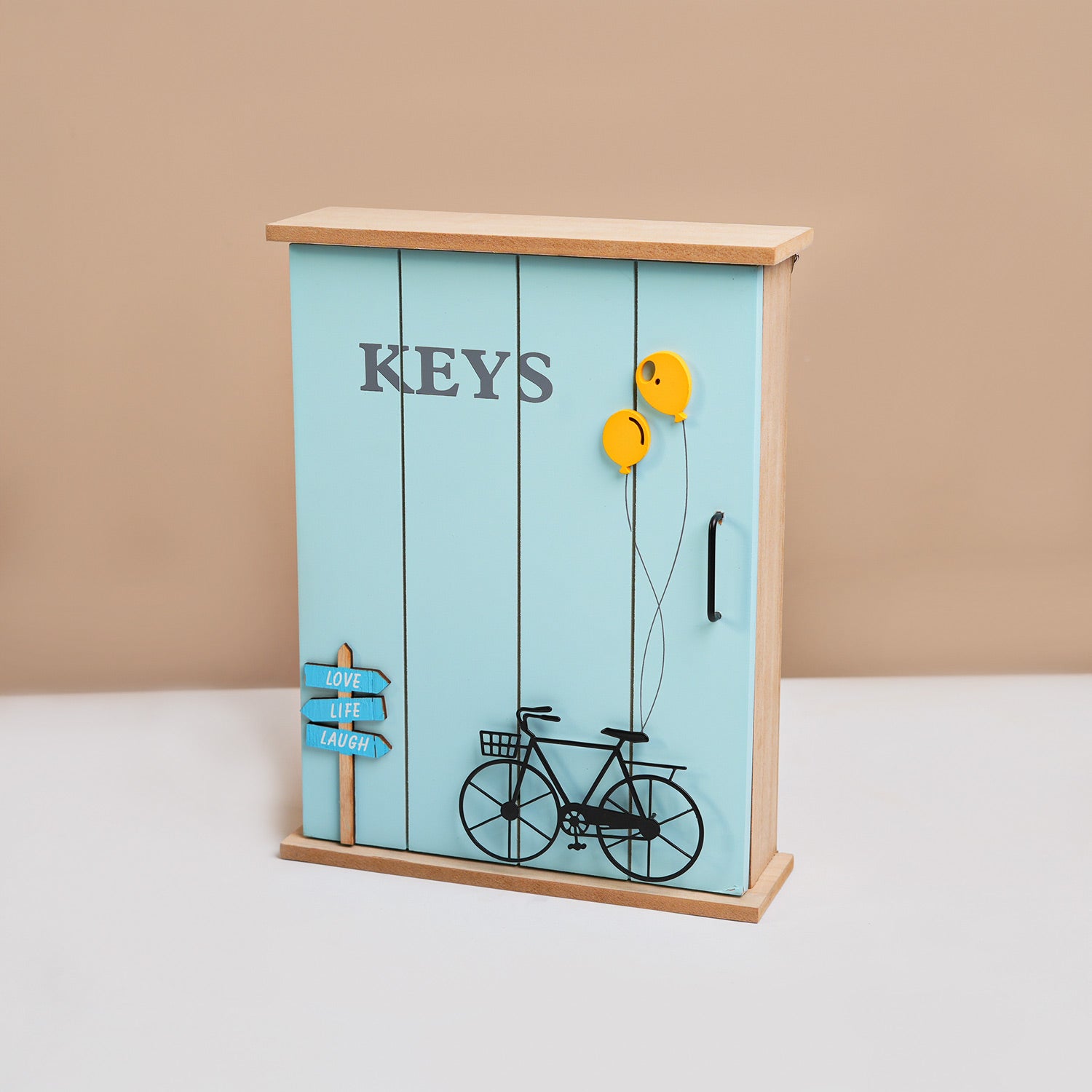 MARKET99 Blue MDF Key Bo x  with Cycle Print
