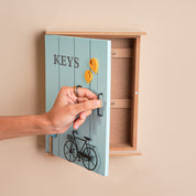 MARKET99 Blue MDF Key Bo x  with Cycle Print